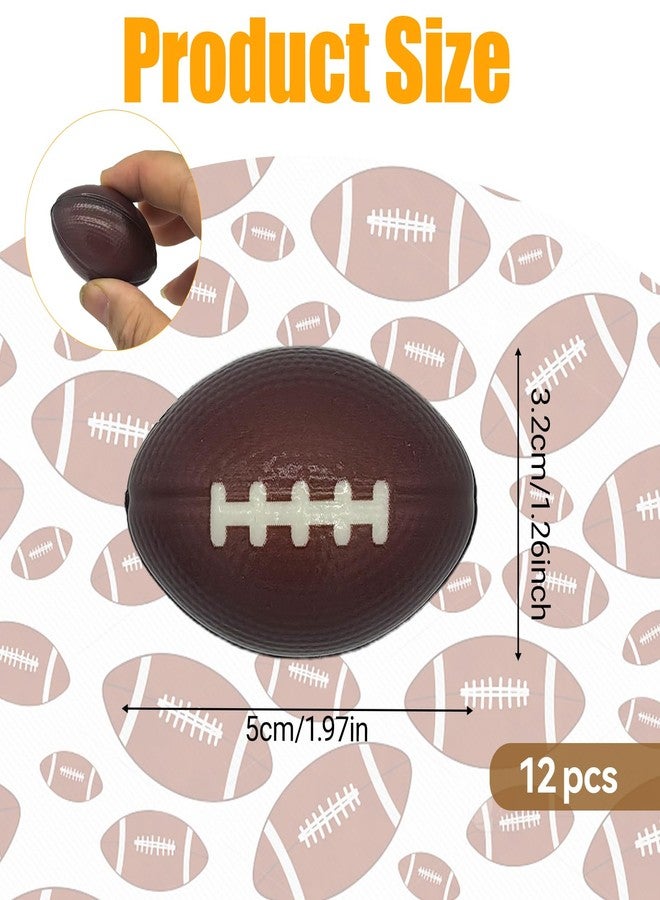 Urspasol 12/30/60-Pack Mini Football Stress Balls Soft Foam Football for Kids Small Squeeze Sport Balls Party Decorations, Favors Goodie Toy & Anxiety Relief Hand Exercise, School Rewards (12) - Image 2